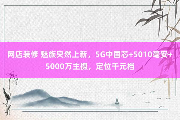 网店装修 魅族突然上新，5G中国芯+5010毫安+5000万主摄，定位千元档